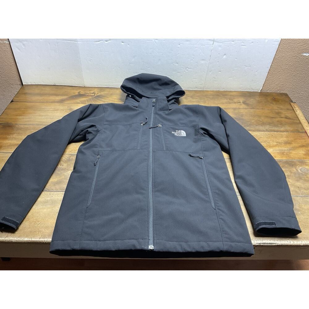 The North Face Jacket Mens Small Black Hooded Insulated PrimaLoft Softshell
